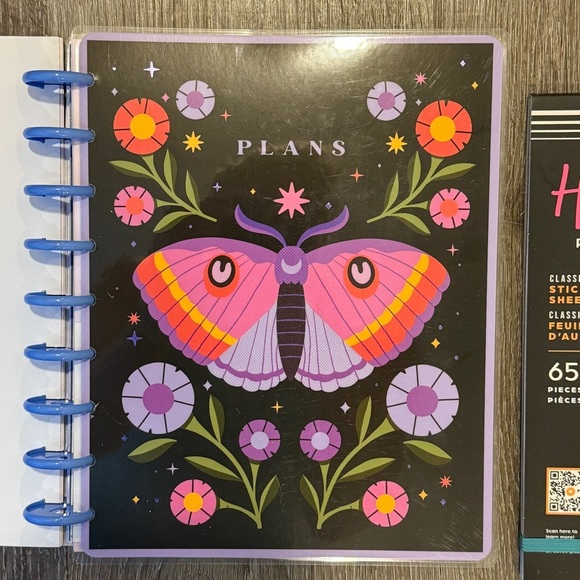 Happy Planner Horizontal Calendar/Planner Butterfly and Floral Stickers - Picture 2 of 14